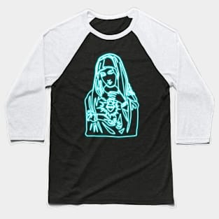 Blue Neon - Immaculate Heart of Mary Baseball T-Shirt